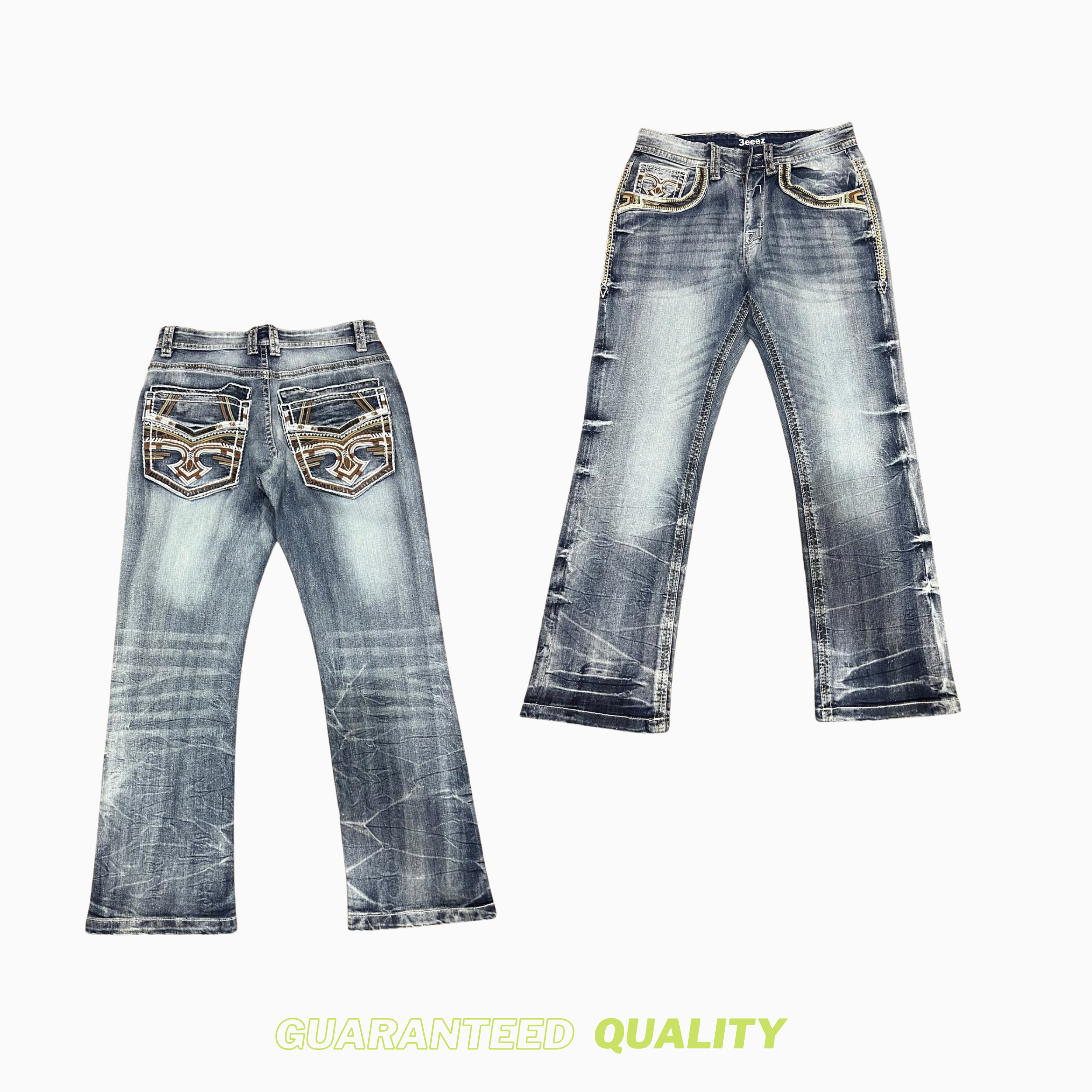 3EEEZ Vintage Embroidered Bootcut Jean